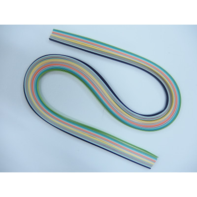 Papírové pásky - barevné, 3mm x 53 cm, 100 ks