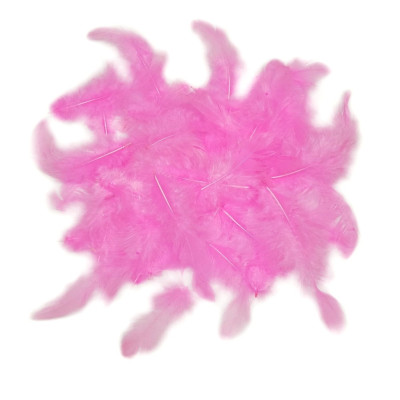 Dekorativní peří - svítivě růžové, 10 g