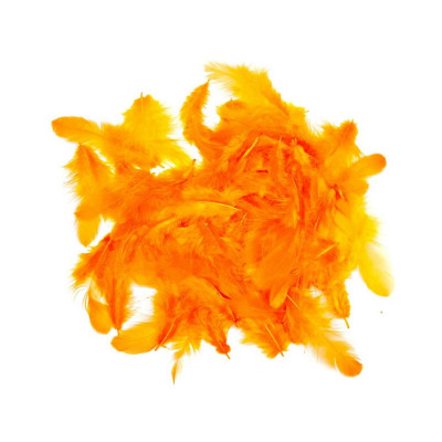 Dekorativní peří - oranžové, 10 g