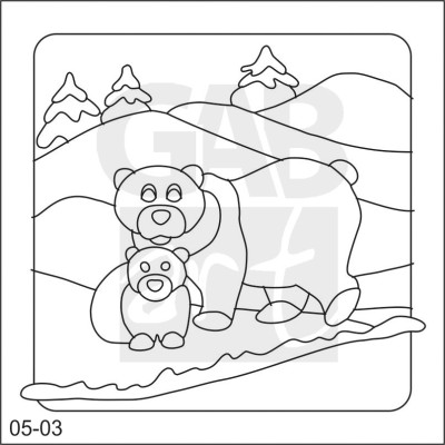 Obrázek k pískování - medvěd
