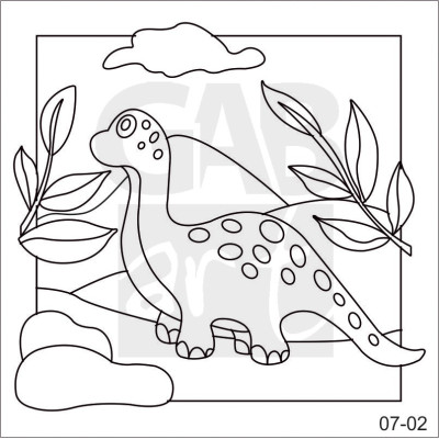 Obrázek k pískování - brontosaurus