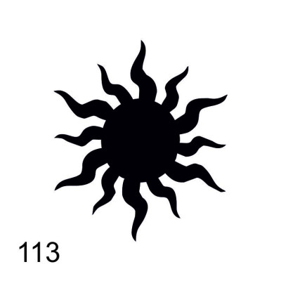 Plastová šablona Slunce 113