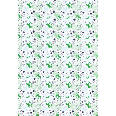 Papír A4, 300 g - zelení koníci / puntíky