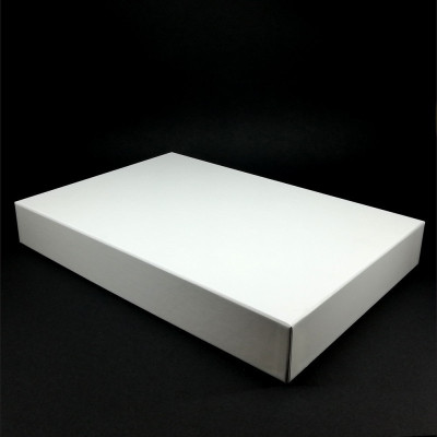 Bílá krabička s víkem  - 19,5x12,5x4,3 cm, 3 kusy